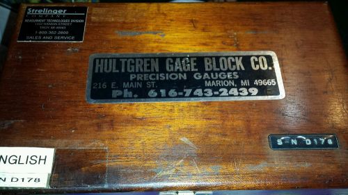 51 piece gage block set Hultgren wooden box