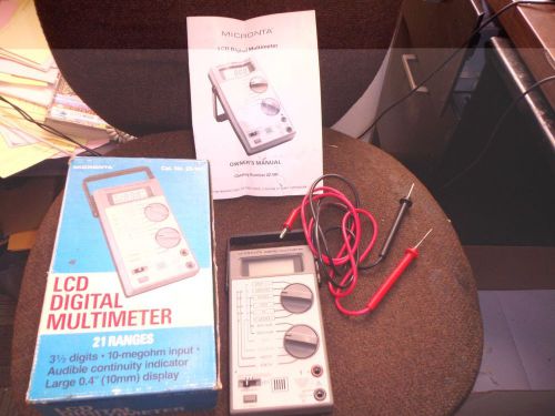 Vintage micronta lcd digital multimeter radio shack  22-191 box &amp; instruction bo for sale