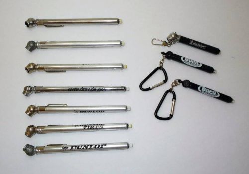 LOT OF 10 TIRE PRESSURE GAUGES MICHELIN BUELL DUNLOP NO RESERVE