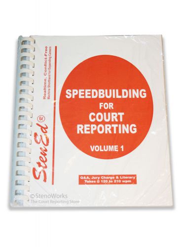 StenEd Speedbuilding for Court Reporting, Volume 1