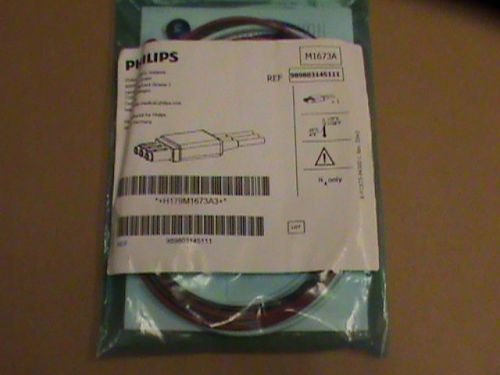 NEW PHILIPS 3 LEAD ECG CABLE SNAP PART# M1673A