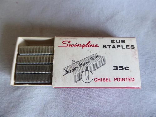 Vintage Box of SWINGLINE CUB STAPLES (3/4 Full, About 700)