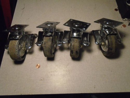 DARCOR 64 Caster Wheel with Brake Lot of 4