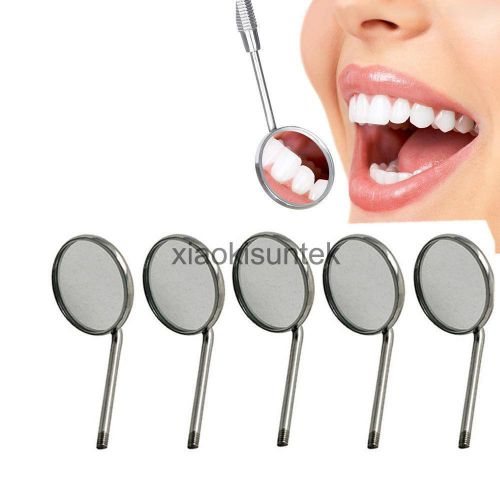 5pcs stainless steel dental mirror tool dentist equipment for teeth inspection for sale