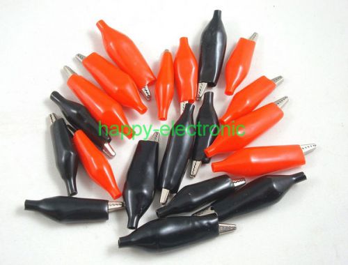 20pcs alligator clip test clamp testing probe calipers size m &amp; l for sale