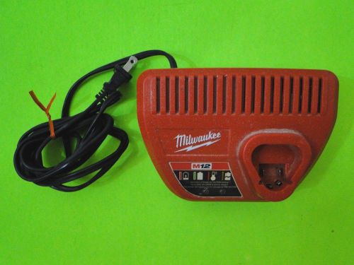 Milwaukee electric tool m12 battery charger 12v volt 48-59-2401 120v 60hz * for sale