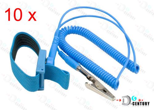 10x anti static antistatic esd adjustable wrist strap band grounding wire usa for sale