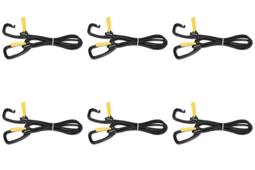 Kantek Replacement 72&#034; Bungee Cord with Safety Locking Clips 6 Packs