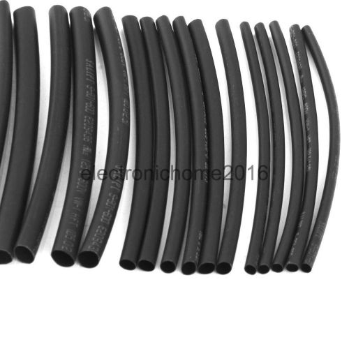 20PCS PVC Heat Shrinkable Tubing Wire Cable Sleeve Shrink Tube 4 Sizes Black