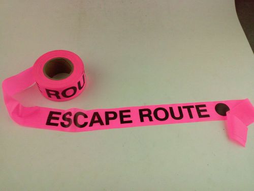 Escape Route Pink Glow Marker Ribbon Tape Emergency Drill