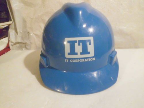Msa mine safety appliances company hard hat - it corporation - blue - medium for sale