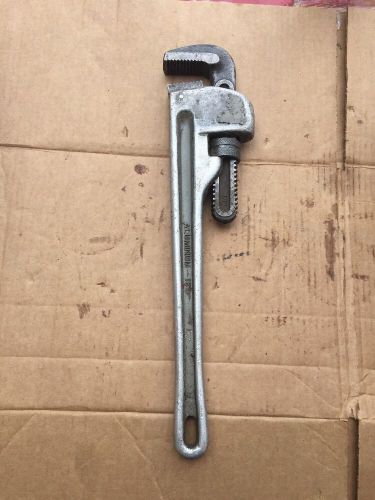 18&#034; aluminum straight handle pipe wrench ridgid for sale