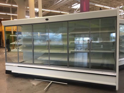 Kysor warren multi deck glass door refrigerator year 2008 lot of 3 for sale