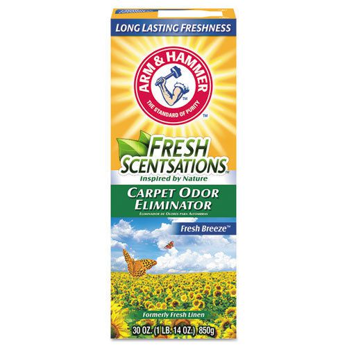 &#034;Fresh Scentsations Carpet Odor Eliminator, Fresh Breeze, 30 Oz Box, 6/carton&#034;