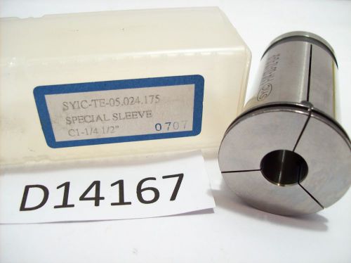 New techniks-syic straight sealed coolant collet  1-1/4&#034; od  1/2&#034; id  d14167 for sale