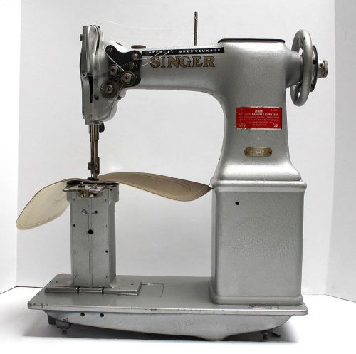 SINGER 52W12 Post Bed 2-Needle 3/16&#034; Gauge Lockstitch Industrial Sewing Machine