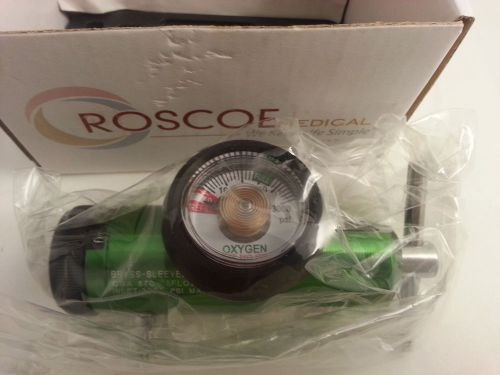 NEW - Roscoe Oxygen Regulator 0-8 LPM RMI-08 MINI CGA 870 - Barb Outlet GRN