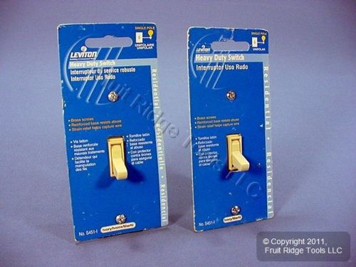 2 leviton ivory heavy duty toggle wall light switches 15a s451-i for sale