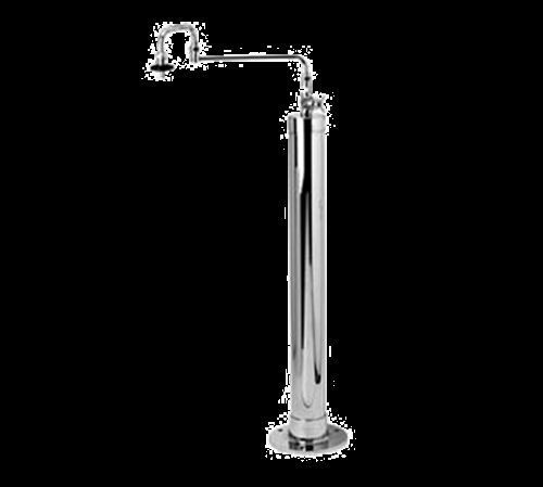 T&amp;s brass b-0185 kettle filler stanchion 4&#034; dia. with floor mounting flange for sale