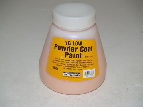 Harbor Freight Tools Powder Coat Paint - New - 16 oz ounces-Yellow