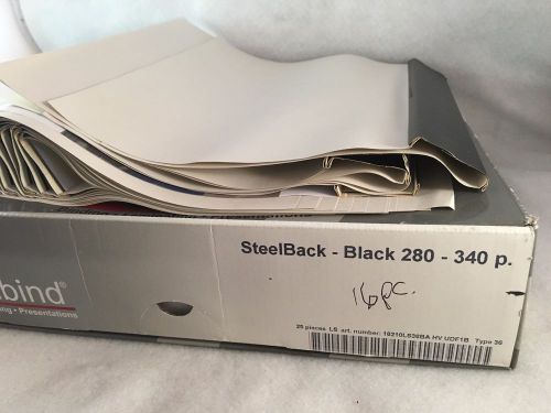 Box of 16 Unibind Steelback Black 280-340p Type 36 Covers