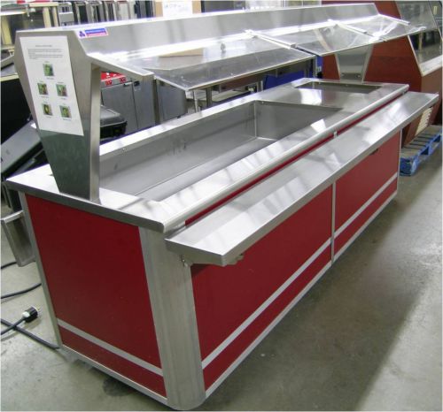 Refrigerated salad bar with one hot well for sale