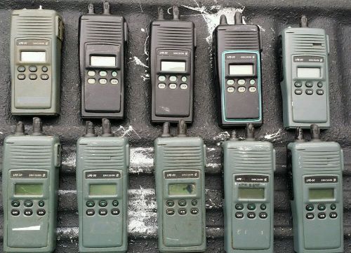 Lot of 10) ERICSSON LPE-50 Portable Handheld Radio KRD103 103/A252 R2A H9C85X