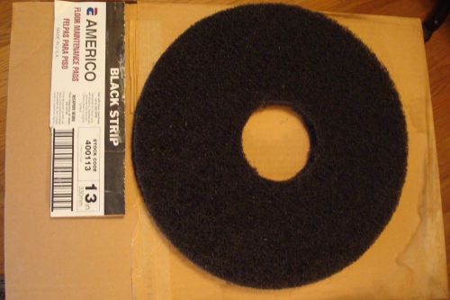 13&#039;&#039; Americo Floor Maintenance Black Stripping Pads, 5- Pads. v