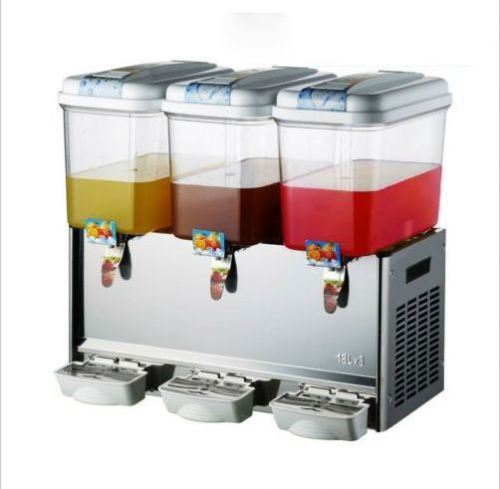 Commercial 18l*3tank frozen hot cold drink beverage milk juice dispenser machine for sale