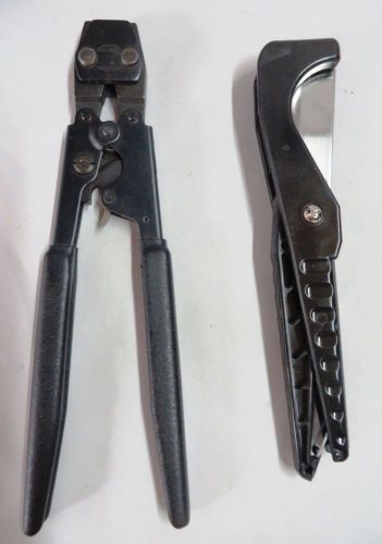 Pex cinch crimp crimper tool and a pex pipe cutter for sale