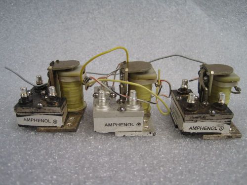 #TM63 Lot of 3 Amphenol 315-10053-13 SPDT RF Micorwave Switches 26VDC