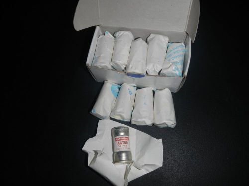 Mersen a6t50 fuse lot (10 fuses)  a6t, 600vac/300vdc, 50a, very fast jlls50 new for sale