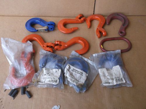 (LOT OF 10) CHAIN HOOKS 3/8&#034; ALLOY 4-CLEVIS 6-GRAB/CHAIN HOOKS FREE SHIPPING