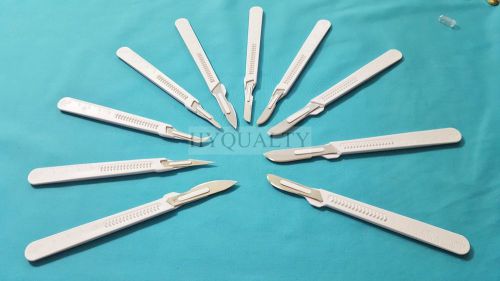 100 ASSORTED DISPOSABLE STERILE SCALPELS #10 #11 #12 #15 #16 #20 #21 #22 #23 #24