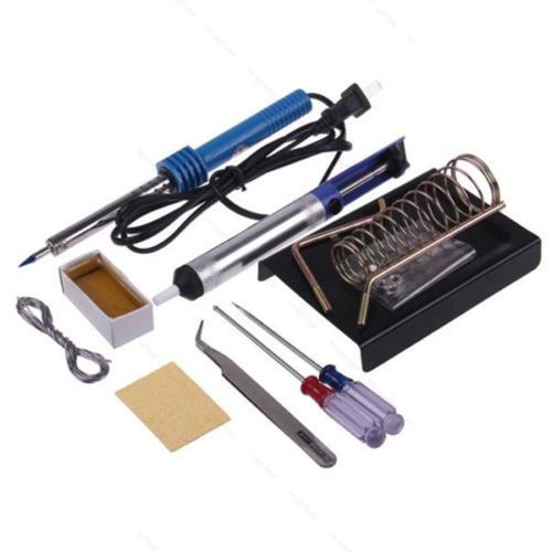 9in1 60W DIY Electric Solder Starter Tool Kit with Iron Stand #A Desolder Pump