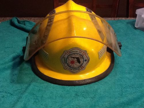 Firefighter helmet turnout bunker gear Marion Co