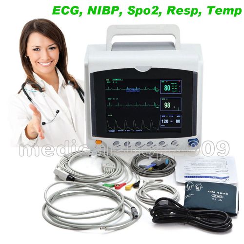 CMS6000C ICU Patient Monitor ECG/EKG/NIBP,SPO2,PR,TEMP 6-Parameters