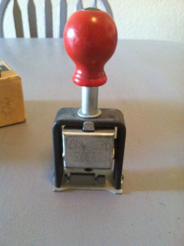 Vintage American Numbering Machine Model 111 With box and ink pad tin.