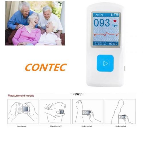 CONTEC PM10 Portable ECG EKG Machine Heart Beat Monitor,USB, Bluetooth,LCD