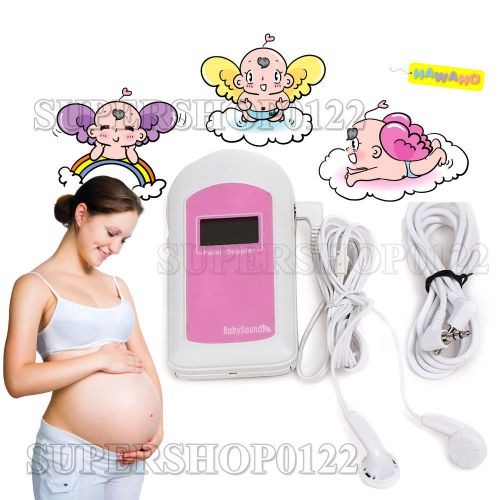 CONTEC Fetal Heart Rate Doppler Baby Sound B Ultrasonic Doppler LCD Free GeL