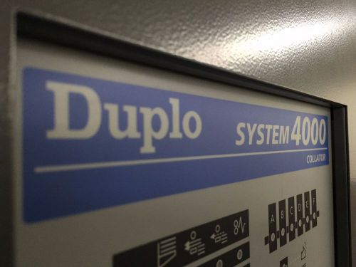 Duplo System 4000 Under Power and can be Demoed (Must See!!!!!!!!!!!!!!!!!)
