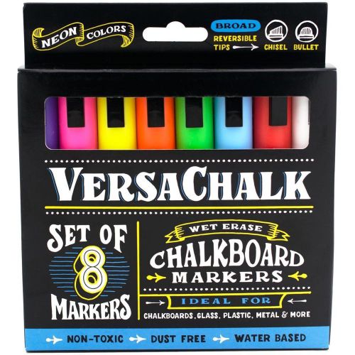Neon color liquid chalk chalkboard markers by versachalk (set of 8) for sale