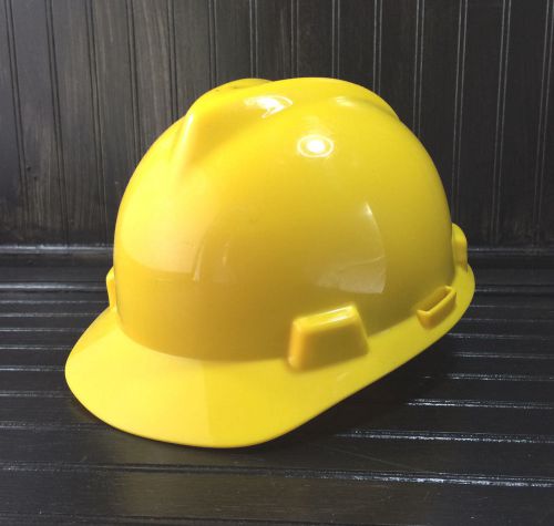 Msa safety works 818068 hard hat, yellow for sale