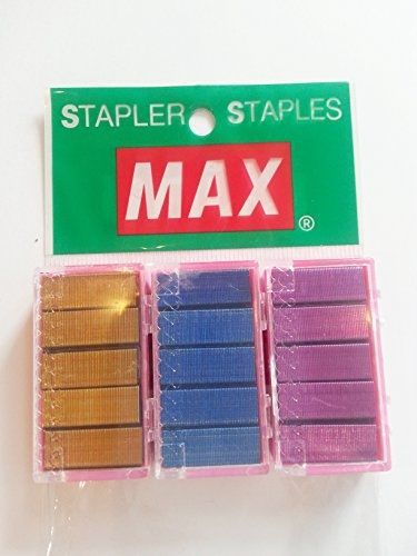 Flat Colored Clinch Staples Mini Box of 3000 by MAX No.10