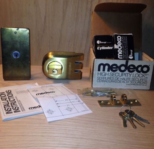 Medeco Steelguard High Security Dropbolt W/ Medeco Rim Cylinder &amp; Bodyguard NIB