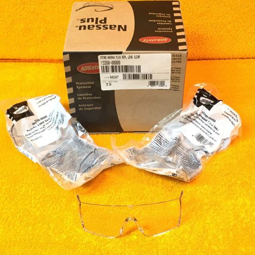 ***NEW** CASE OF (25) AOSAFETY F6700 NASSAU PLUS REPL LENS CLEAR 13390-00000