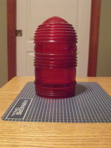 Obstruction Antenna Tower Beacon Light Cover - Ruby Red - Pyrex 7 - Corning