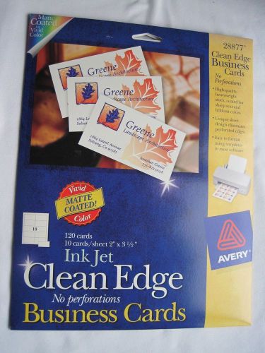 Avery 28877 Clean Edge Business Cards 120  New in Package