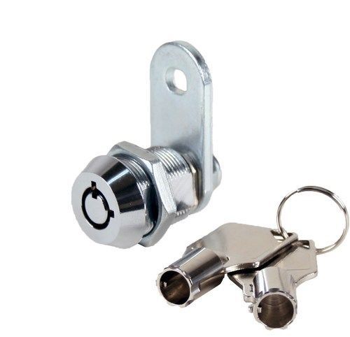 Fjm security mei-2400as-ka chrome tubular cam lock with 5/8&#034; cylinder keyed a... for sale