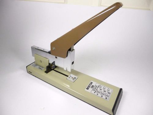 Boston Brown and Beige Heavy Duty Stapler Model 136 - Staples up to 240 sheets